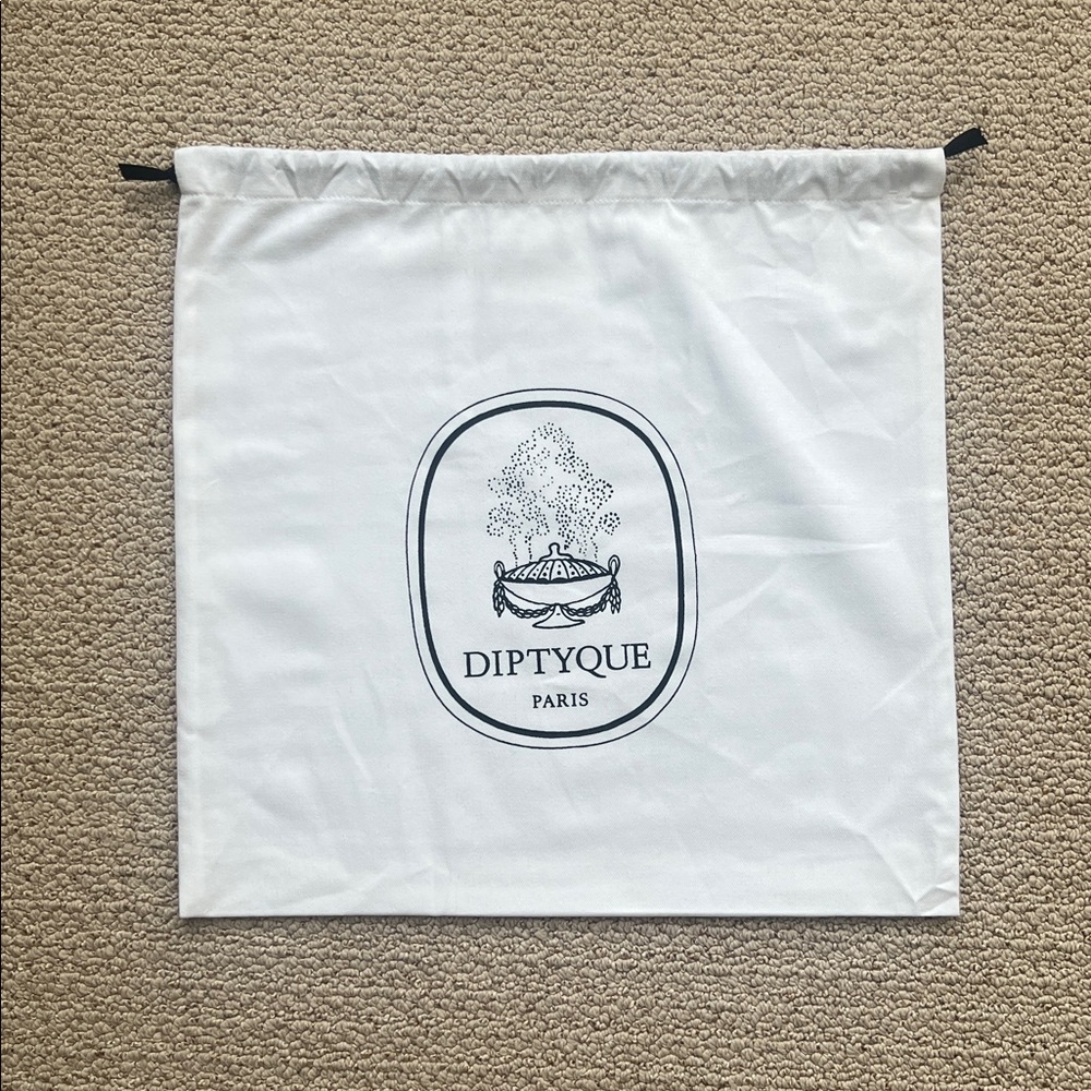Diptyque White and Black Logo dust bag